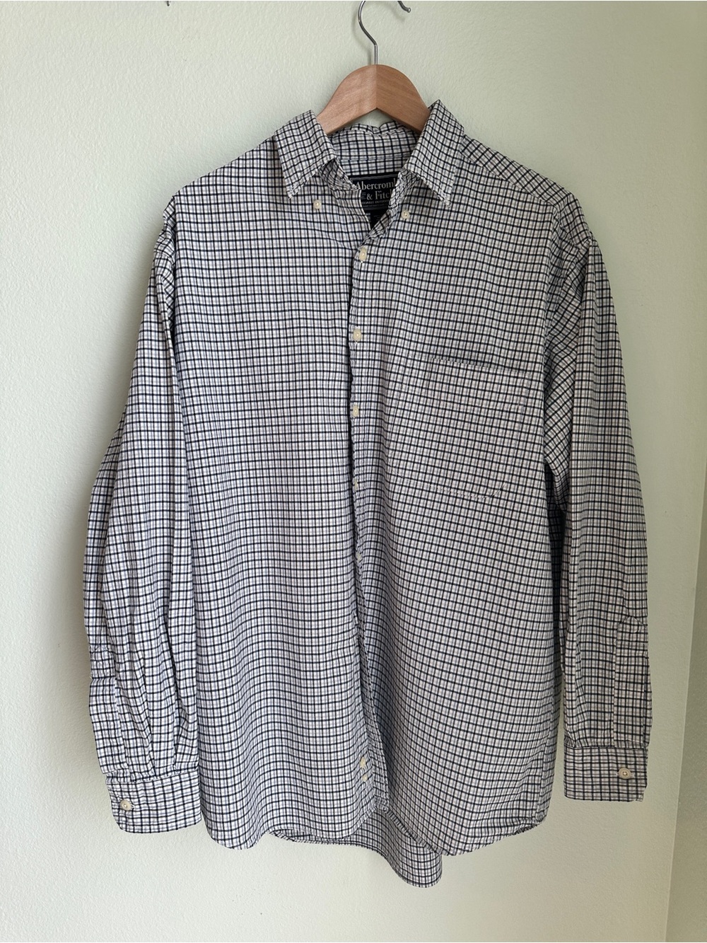 Vintage Abercrombie & Fitch Men’s M Plaid Button Down 100% Cotton Oversized